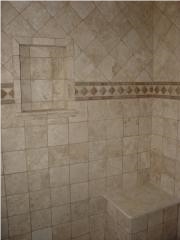 Beige Travertine Mosaic Shower Beige Travertine Mosaic Shower