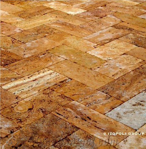 Gold Travertine Pavers