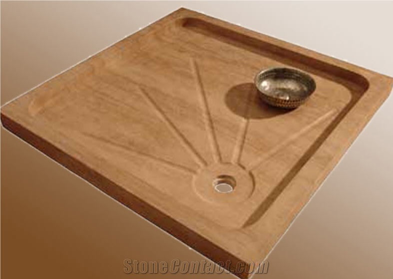 Beige Travertine Shower Tray