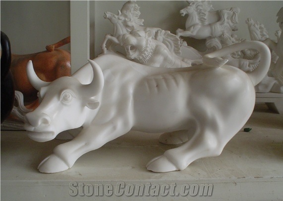White Marble Animal Sculpture