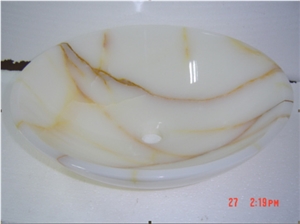Naghadeh White Onyx Sink&Basin