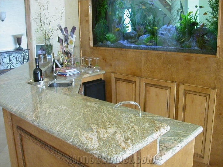 Golden Juparana Granite Bar Tops