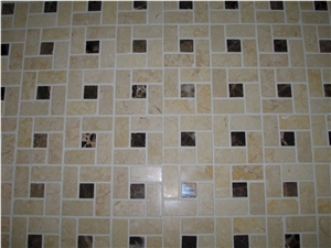 Interlock Marble - Gala Beige - Dark Emperador (12