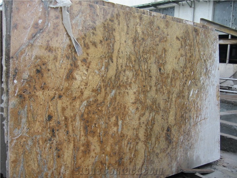 Lapidus Granite Slab, Brazil Yellow Granite