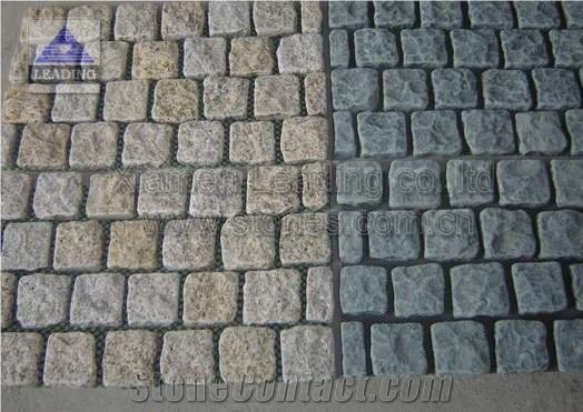 Yellow Granite Paver Stone,Cobble Stone