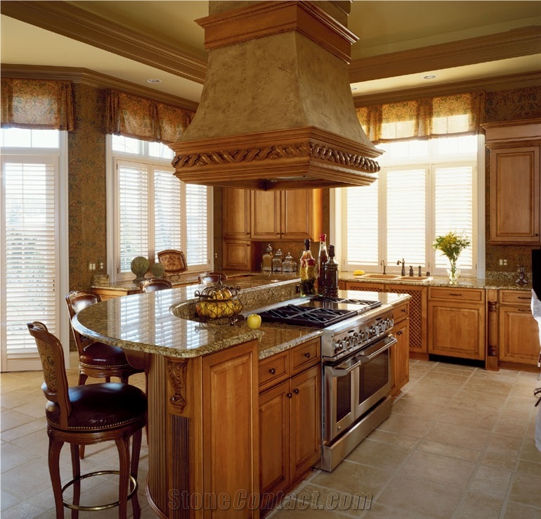 Kitchen Design and Remodeling, Yellow Granite Kitchen Design