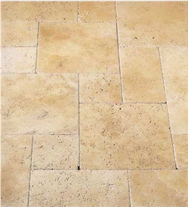 Classic Ivory Travertine French Pattern