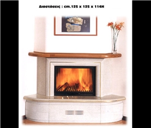 San Remo Fossil Limestone Fireplace