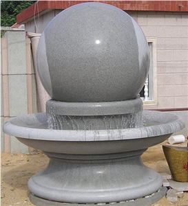 Grey Granite Floating Ball Fountain Grey Granite Floating Ball Fountain