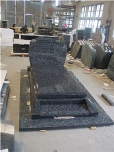 Granite Monument,grave Stone,tombstone, Pearl Blue Granite Grave Stone