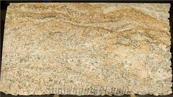 Juparana Cascadura Granite Slabs, Brazil Yellow Granite