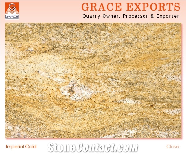 Imperial Gold Granite Slabs & Tiles, India Yellow Granite