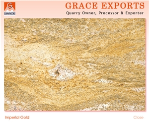 Imperial Gold Granite Slabs & Tiles, India Yellow Granite