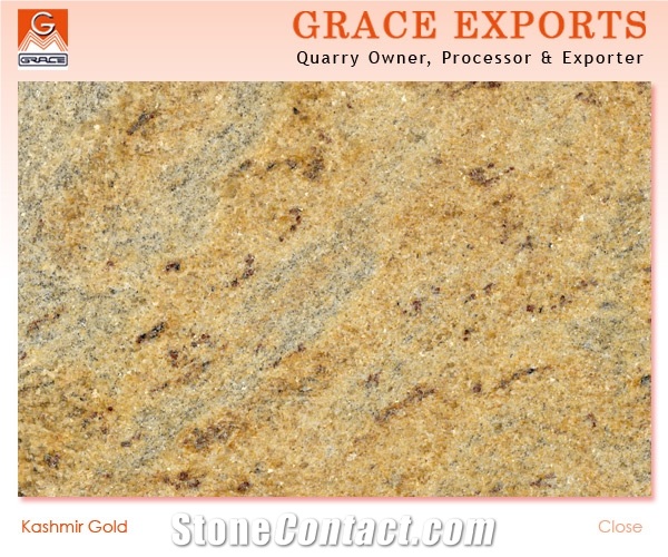 Kashmir Gold Granite Slabs & Tiles, India Yellow Granite