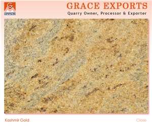 Kashmir Gold Granite Slabs & Tiles, India Yellow Granite