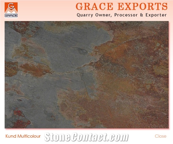 Kund Multicolor Slate Slabs & Tiles
