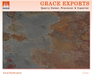Kund Multicolor Slate Slabs & Tiles