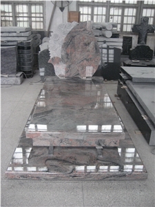Multicolor Red Granite Mounment