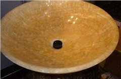 China Yellow Onyx Sink