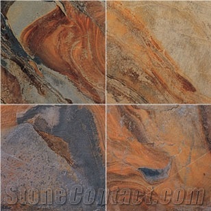 Multicolor Slate Floor Tile