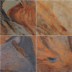 Multicolor Slate Floor Tile