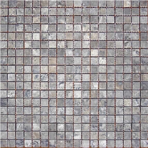 Silver Travertine Mosaic 1,5cm X 1,5cm, grey travertine mosaic Silver Travertine Mosaic 1,5cm X 1,5cm, grey travertine mosaic