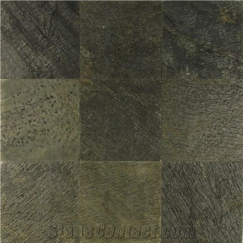 Deoli Green Slate Slabs & Tiles, India Green Slate