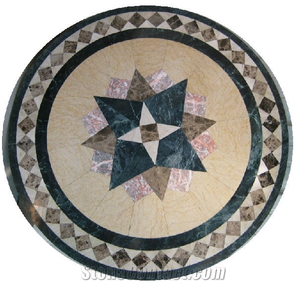 Waterjet Floor Inserts Medallion