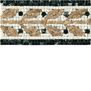 6" X 12" Olive Border, Colored Marble 6" X 12" Olive Border, Colored Marble