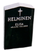 Black Granite Tombstone