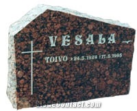 Karelia Red Granite Tombstone