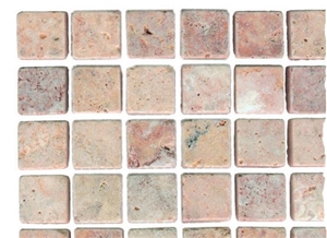 Light Red Travertine Mosaic, Gras Red Travertine Mosaic