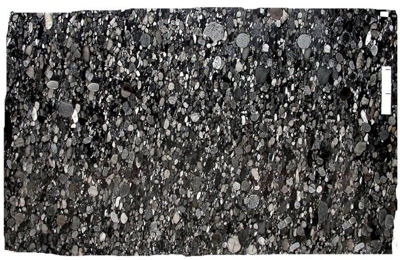 Black Mosaic Granite Slab