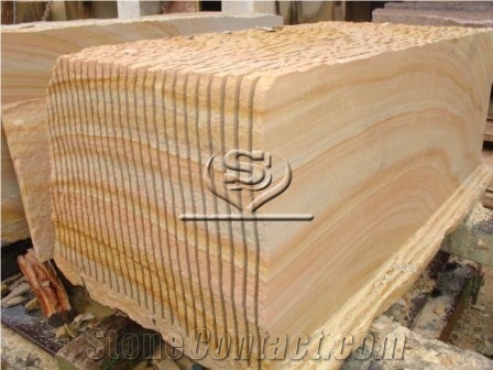 China Yellow Sandstone Block