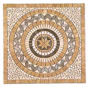 Tracvertine Mosaic Panduse Medallion