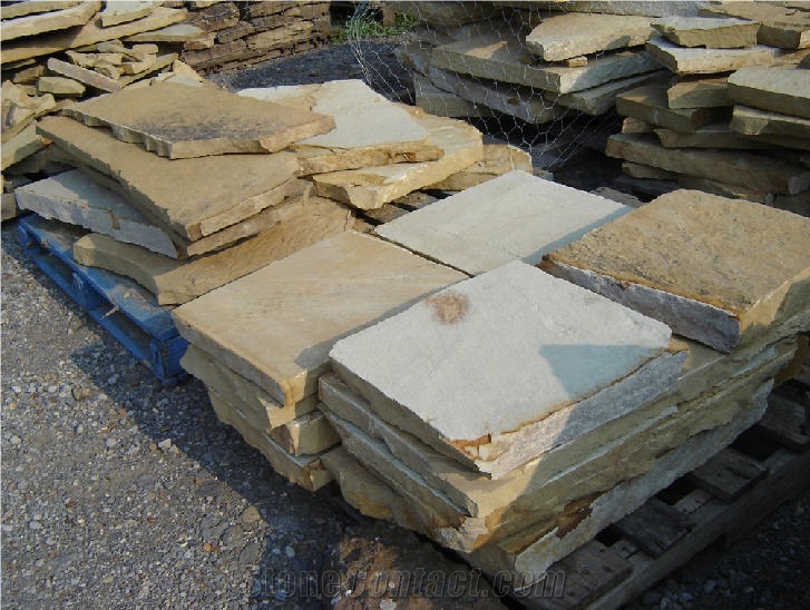 Blanco Fossil Limestone Flagstone