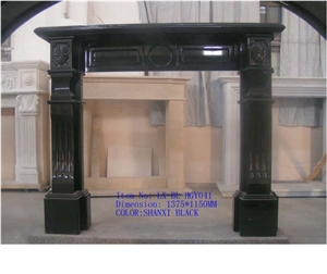 Shanxi Black Granite Fireplace Mantel