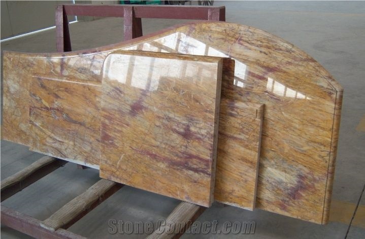 Van Gogh Gold Granite Kitchen Countertop