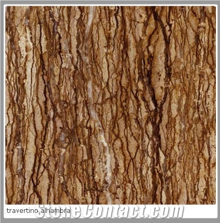 Marron Alhambra Travertine Slabs & Tiles, Iran Brown Travertine