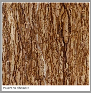 Marron Alhambra Travertine Slabs & Tiles, Iran Brown Travertine