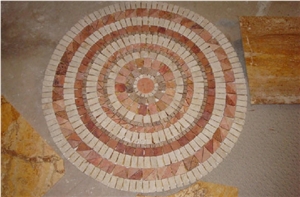 Travertine Mosaic Medallion