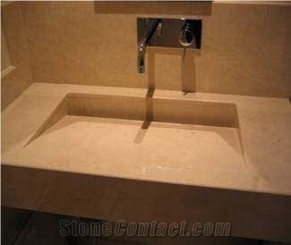 Beige Limestone Basin, Sink