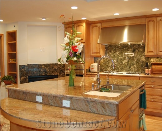Yellow Granite Worktops, Kitchen Island Top