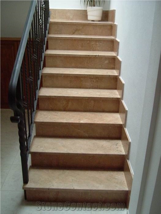 Rosa Zarci Limestone Stairs, Pink Limestone Stairs