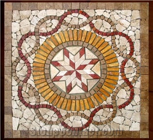 Travertine Mosaic Medallion