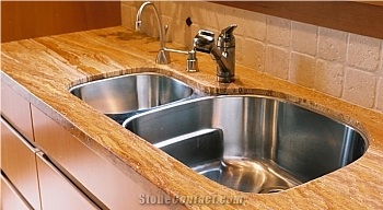 Gold Travertine Countertop