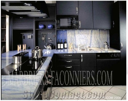 Azul Macaubas Countertop, Blue Quartzite Countertop