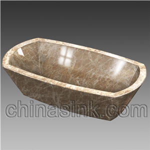 Light Emperador Stone Bathtub 82