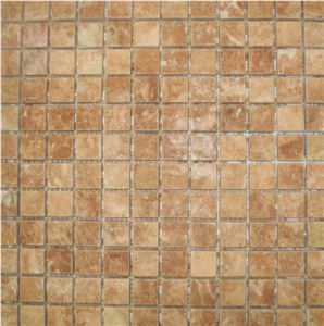 Red Travertine Tumbled Mosaic Red Travertine Tumbled Mosaic