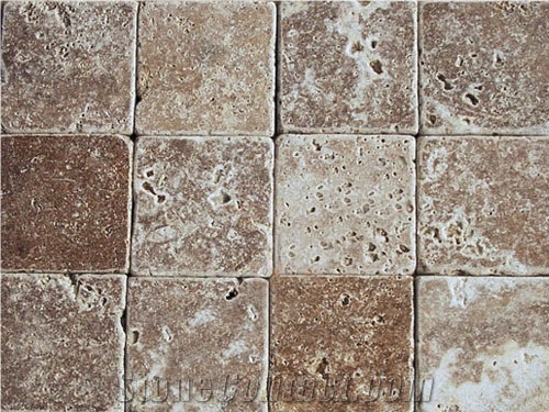 Tumbled Noce Travertine Mosaic